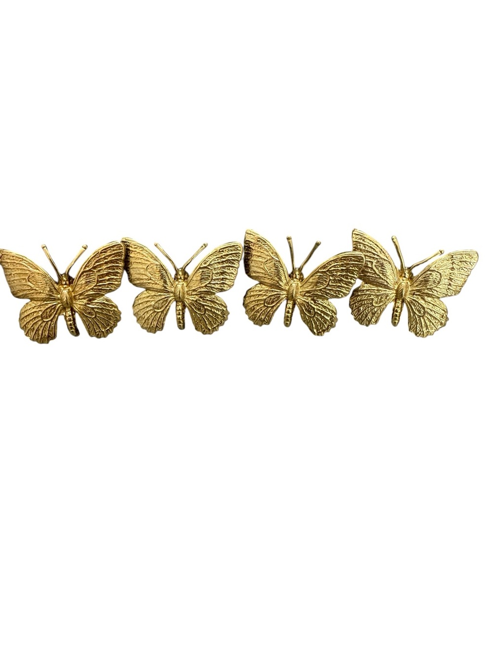NWOT Anthropologie Gold Butterfly cabinet drawer knobs pulls - Set of 4
